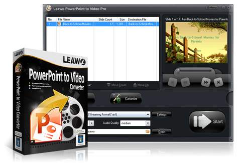 Leawo powerpoint to video free